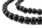 The Bead Chest Natural 8mm Wooden Beads in Black for Jewelry Making – Round Loose Wood Spacer Beads I Approximately 52 Beads